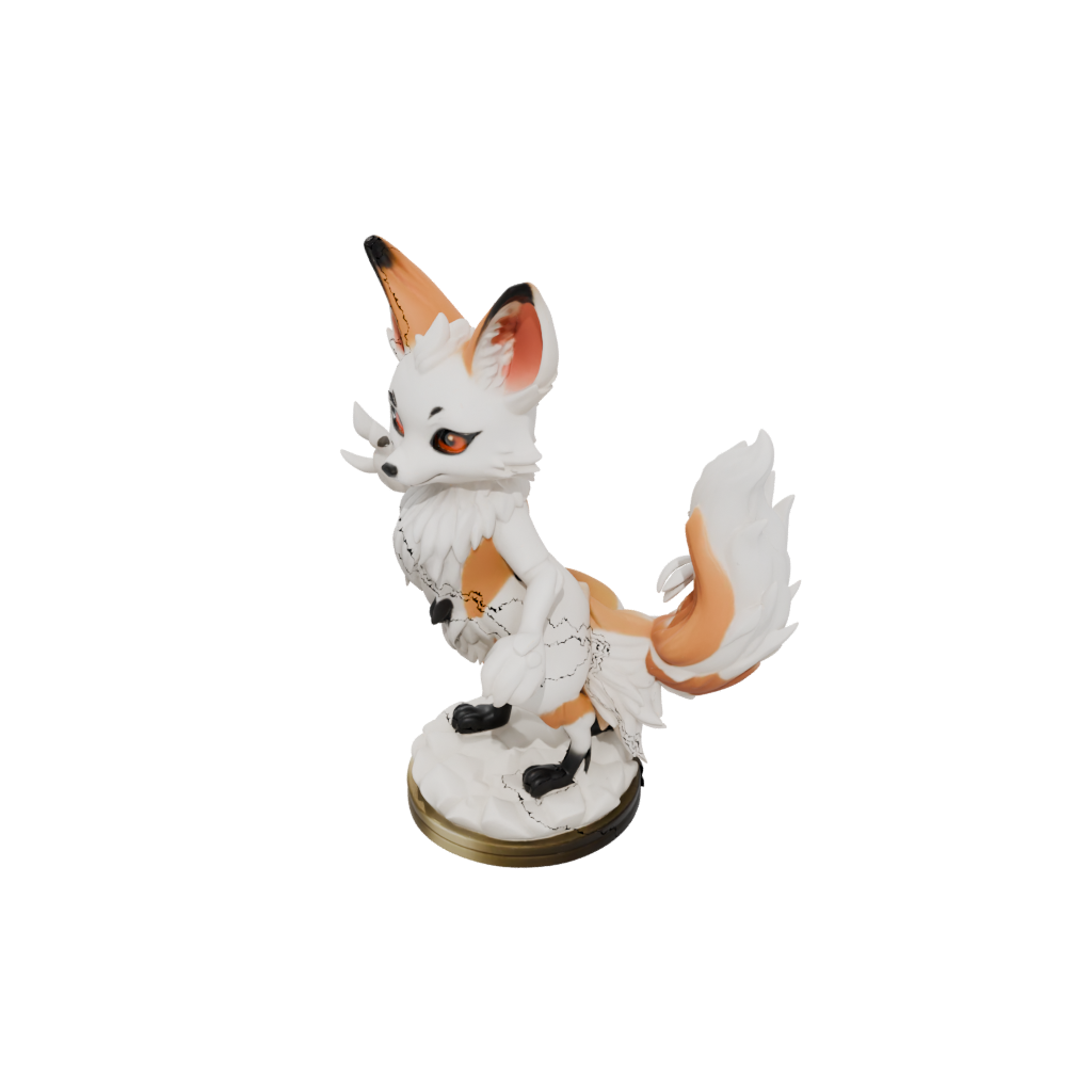 Jumbo Chibi Kitsune Nine-Tail Fox