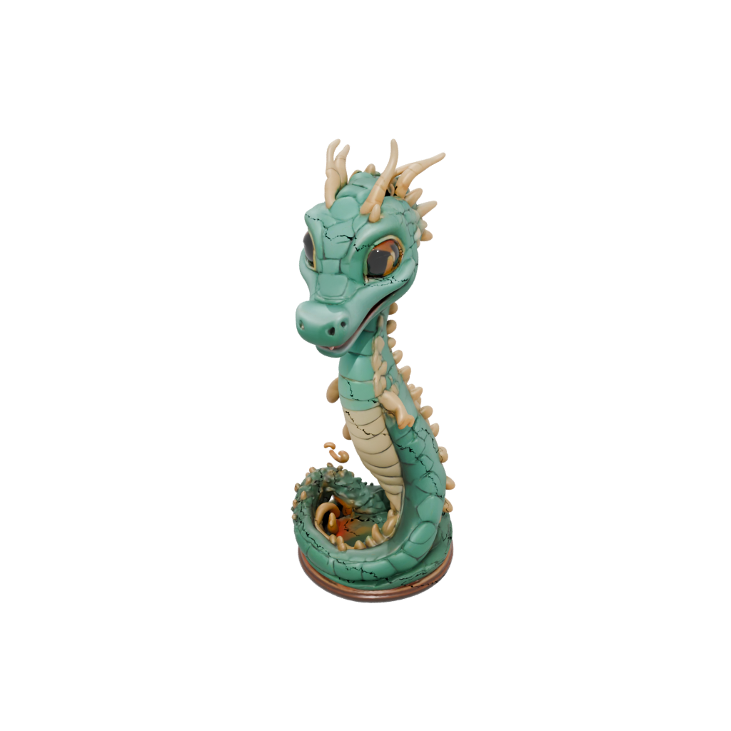 Jumbo Chibi Sea Serpent Coiled Upright