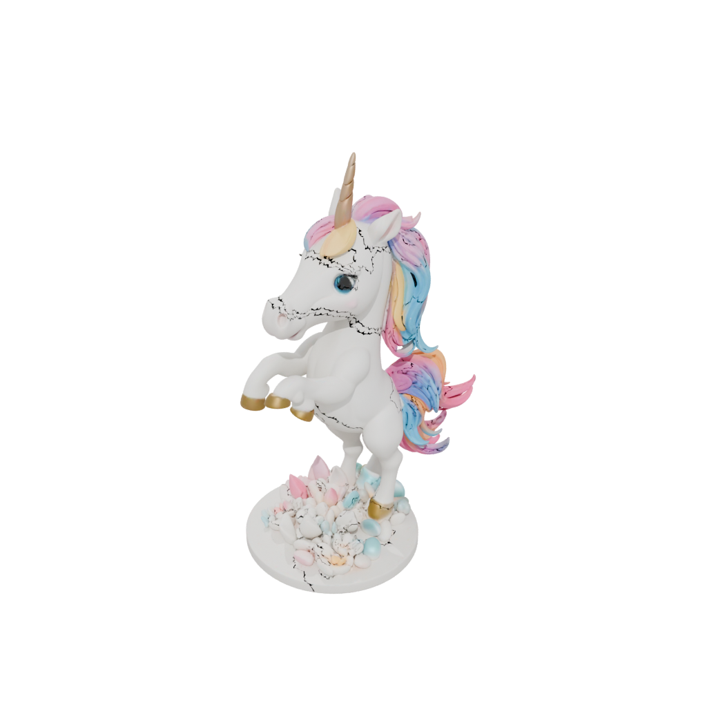 Jumbo Chibi Unicorn Rearing Figure