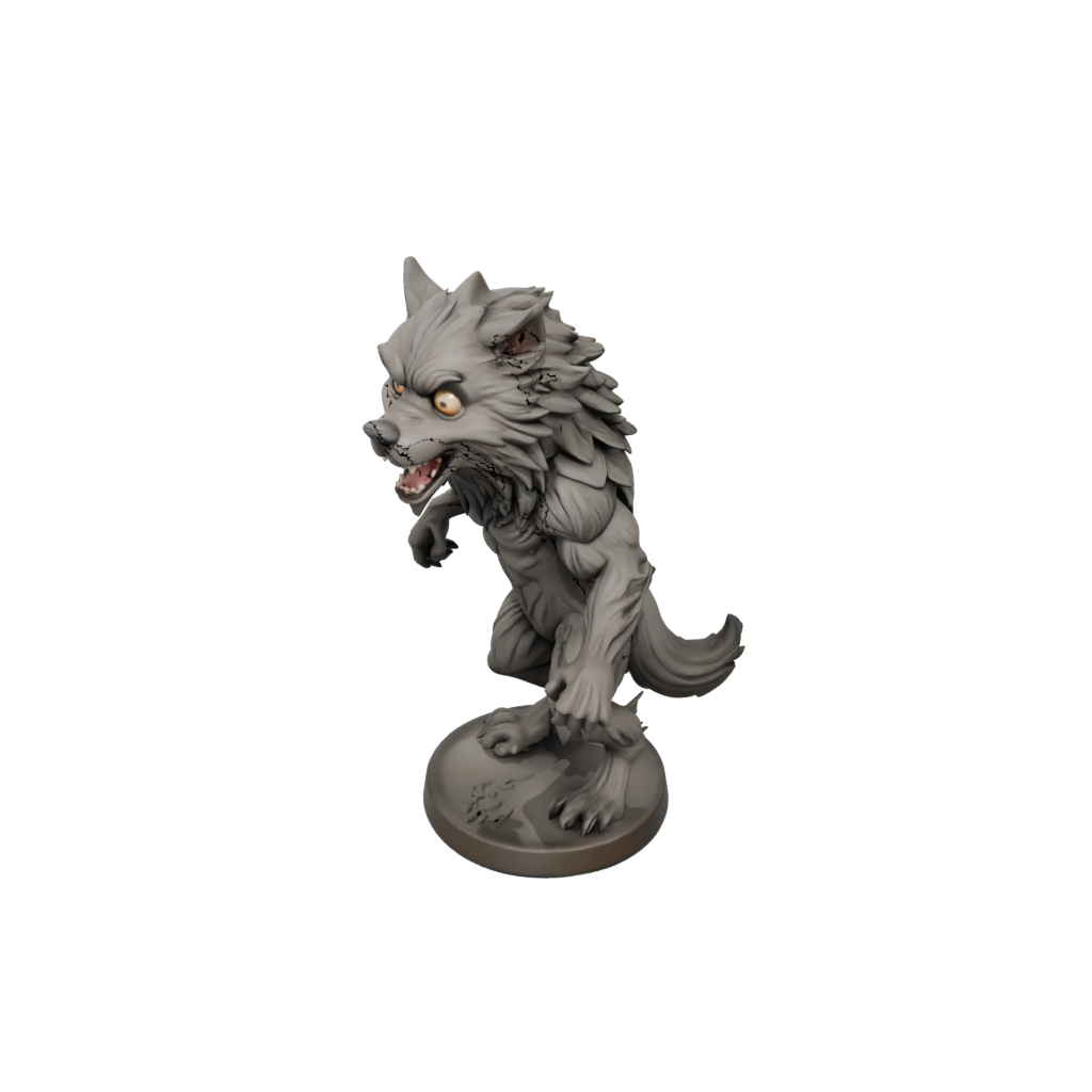 Jumbo Chibi Werewolf Mid-Howl