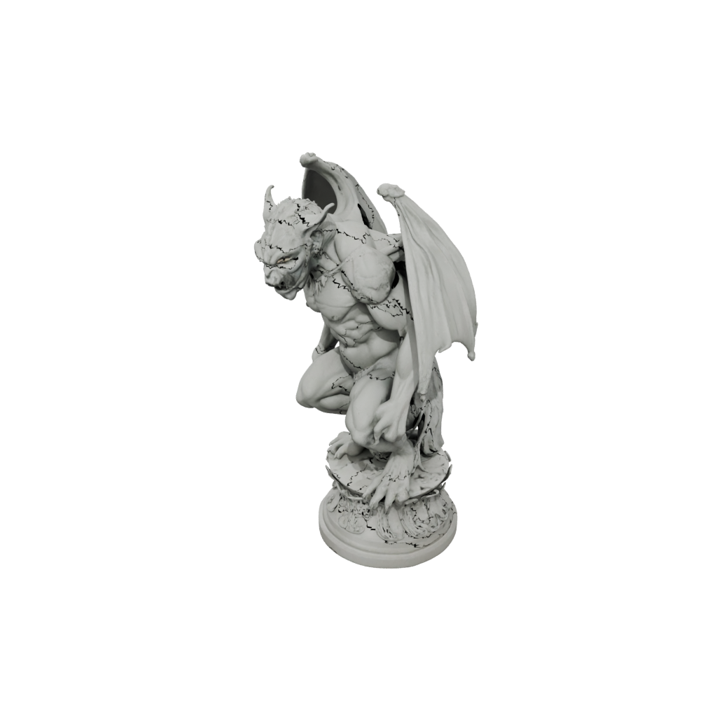 Jumbo Gargoyle On Pedestal