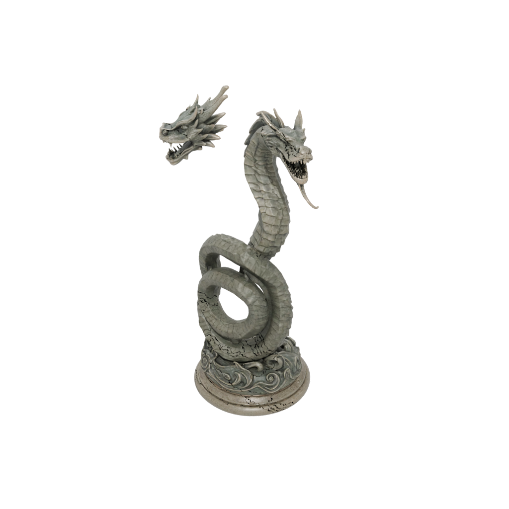 Jumbo Relief Sea Serpent Coiled Upright