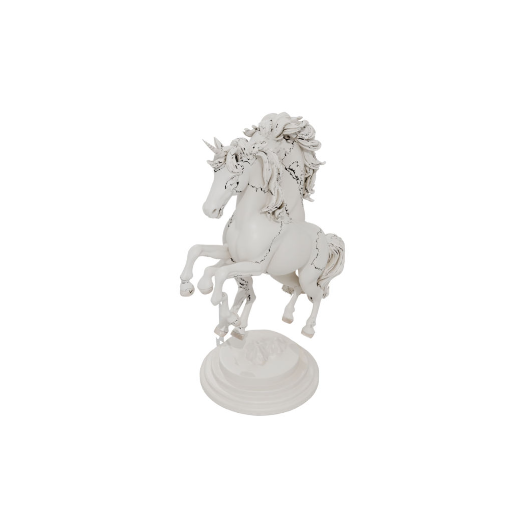 Jumbo Relief Unicorn Rearing Figure