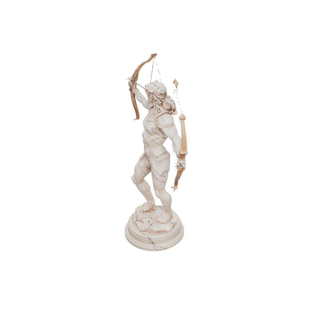 Low-Poly Bust Centaur Archer — fantasy figurines 3D print model, STL