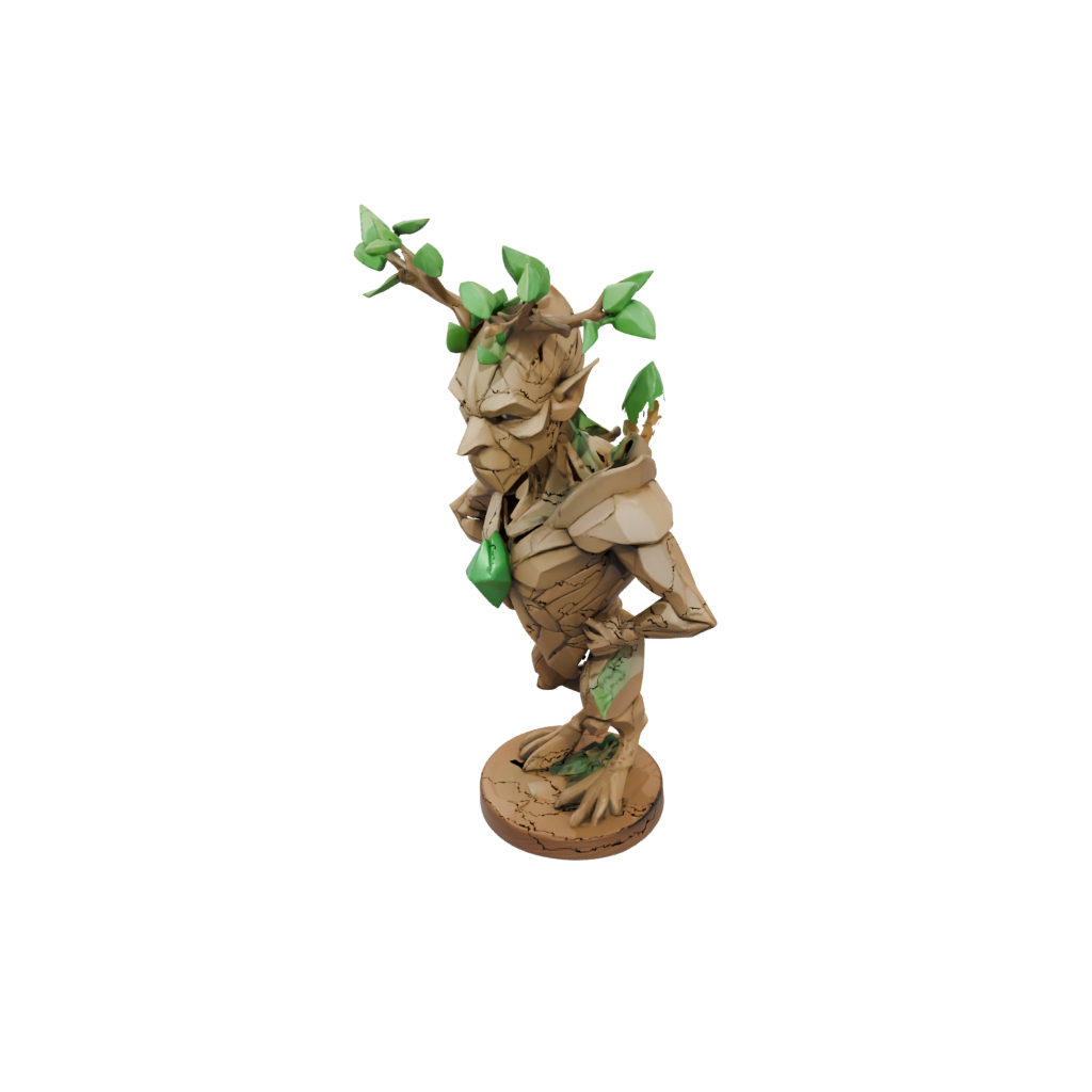 Low-Poly Bust Treant Elder — fantasy figurines 3D print model, STL