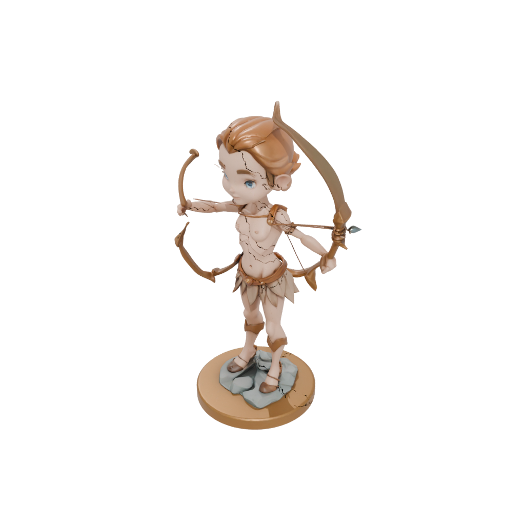 Low-Poly Chibi Centaur Archer