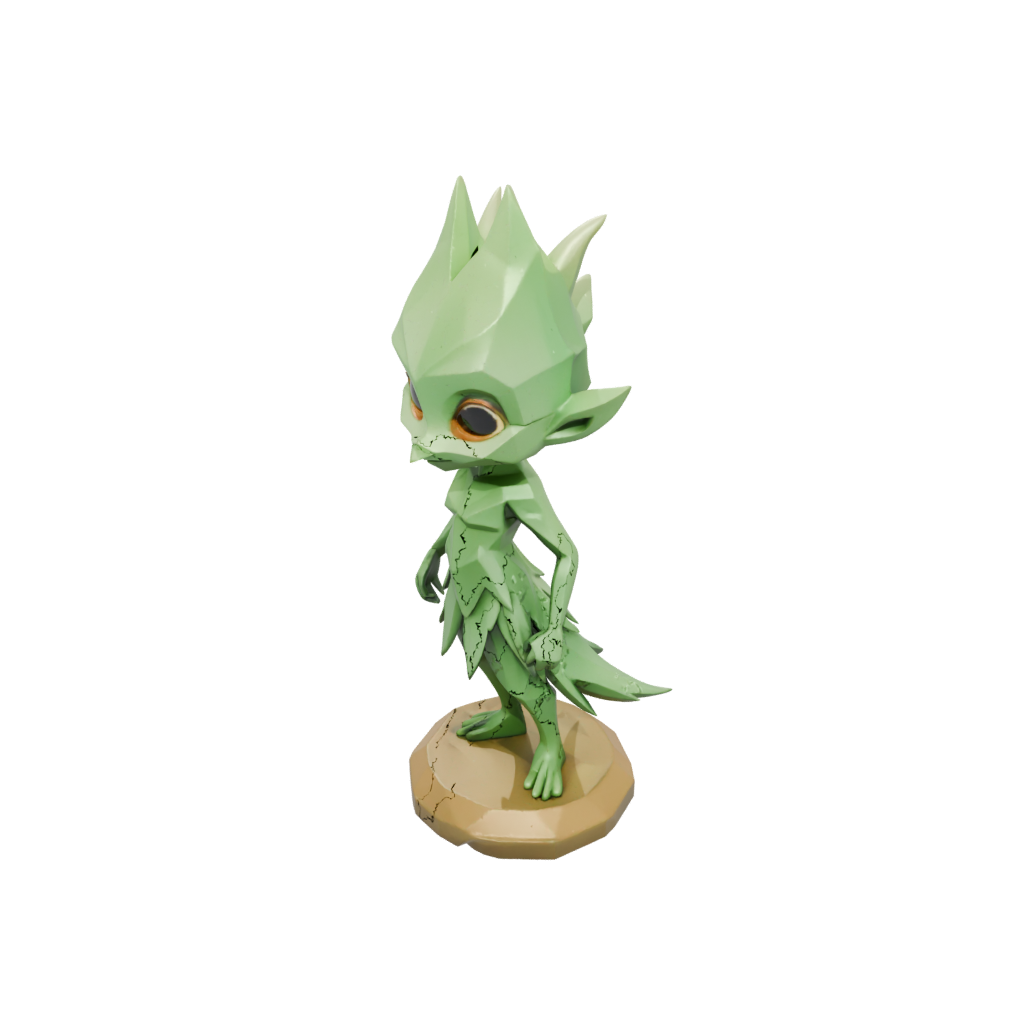 Low-Poly Chibi Forest Spirit Ent