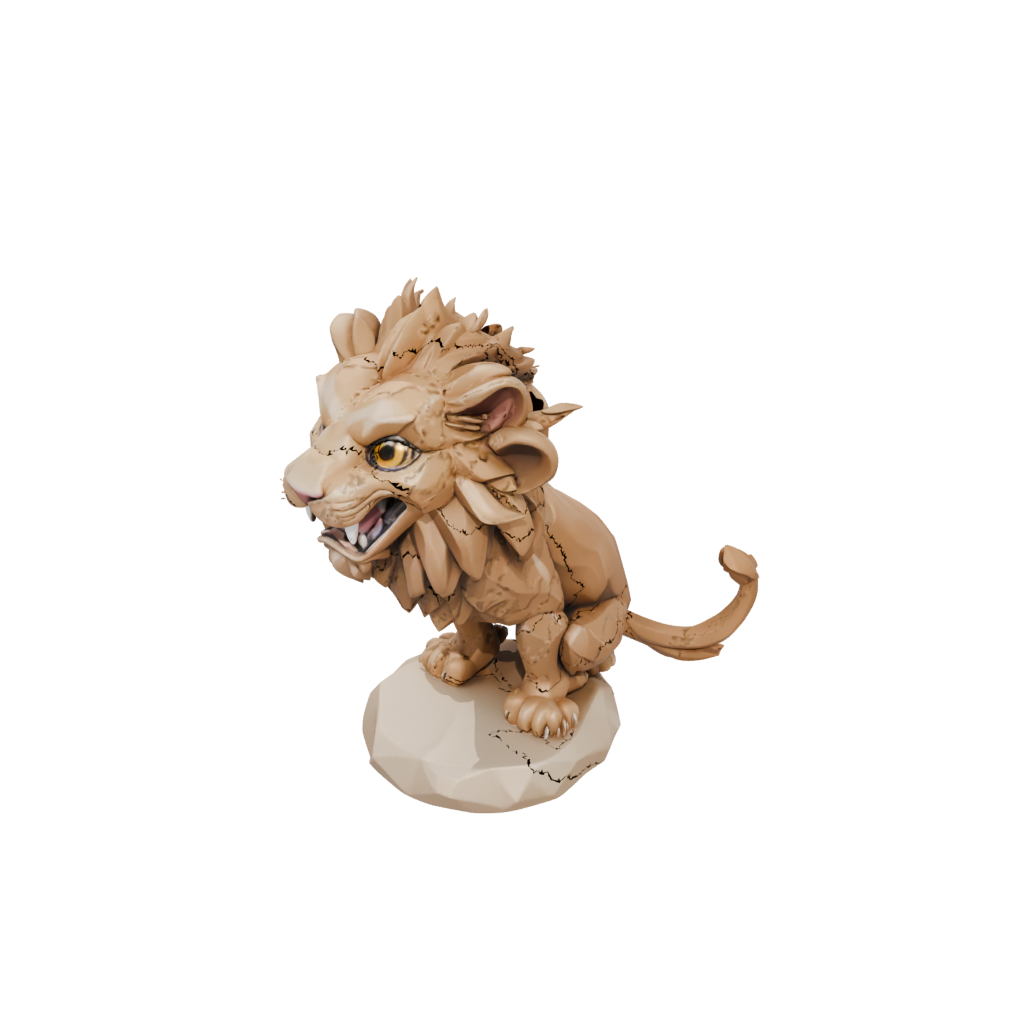 Low-Poly Chibi Manticore