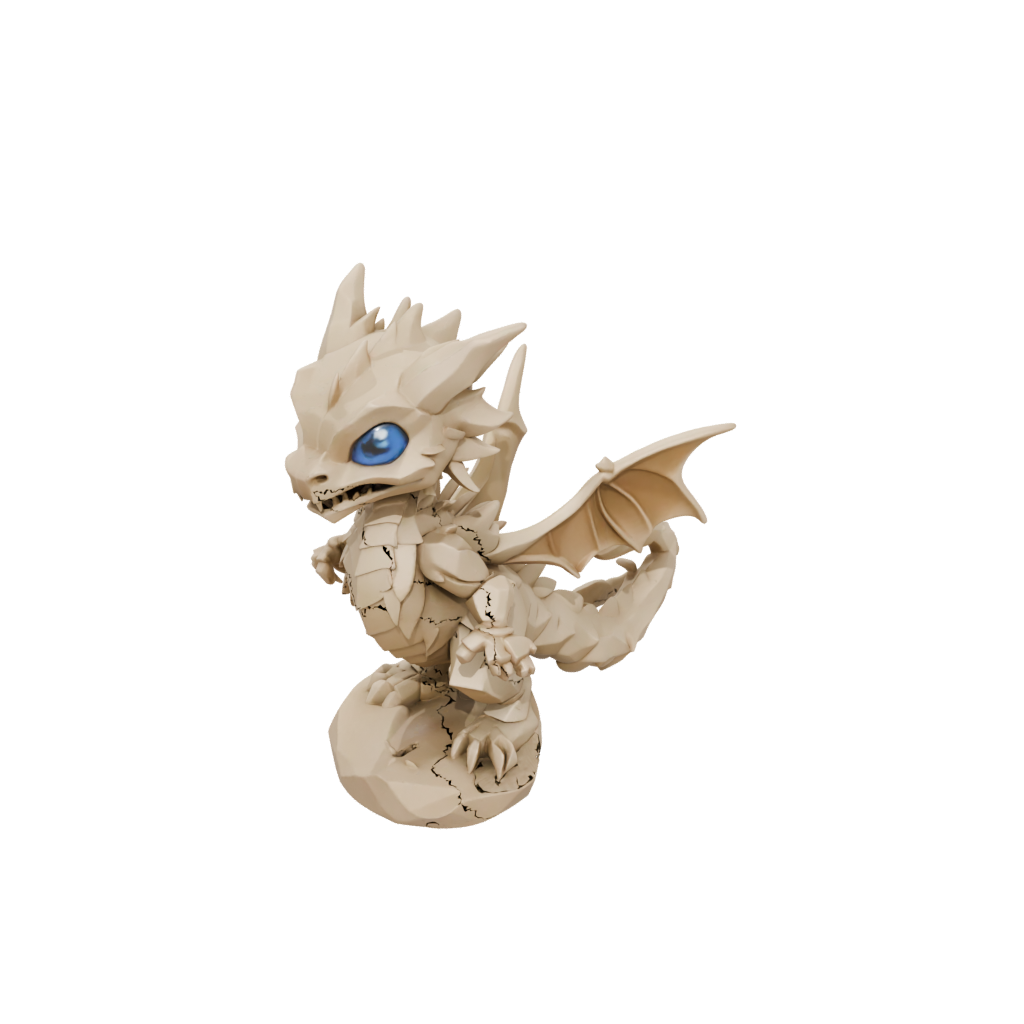 Low-Poly Chibi Sand Wyrm
