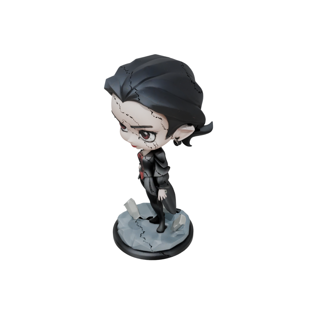 Low-Poly Chibi Vampire Countess