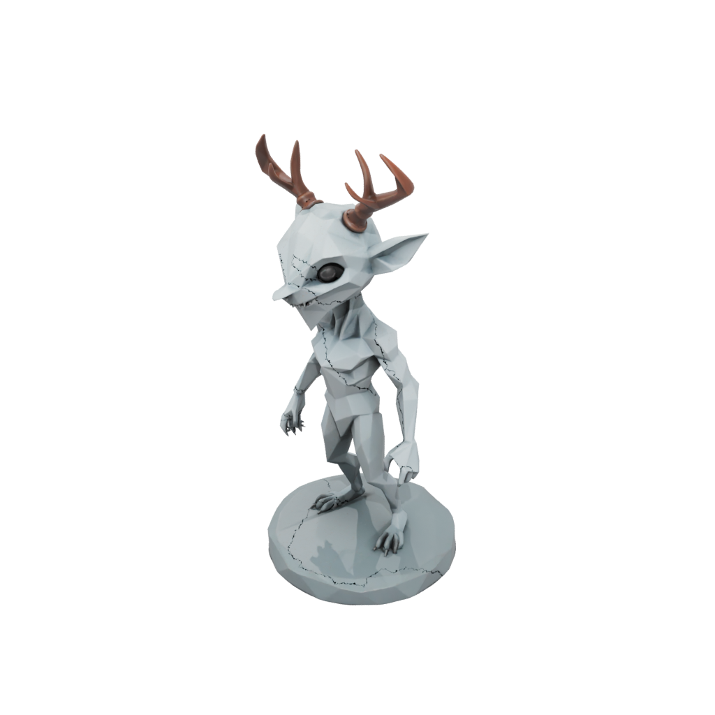 Low-Poly Chibi Wendigo