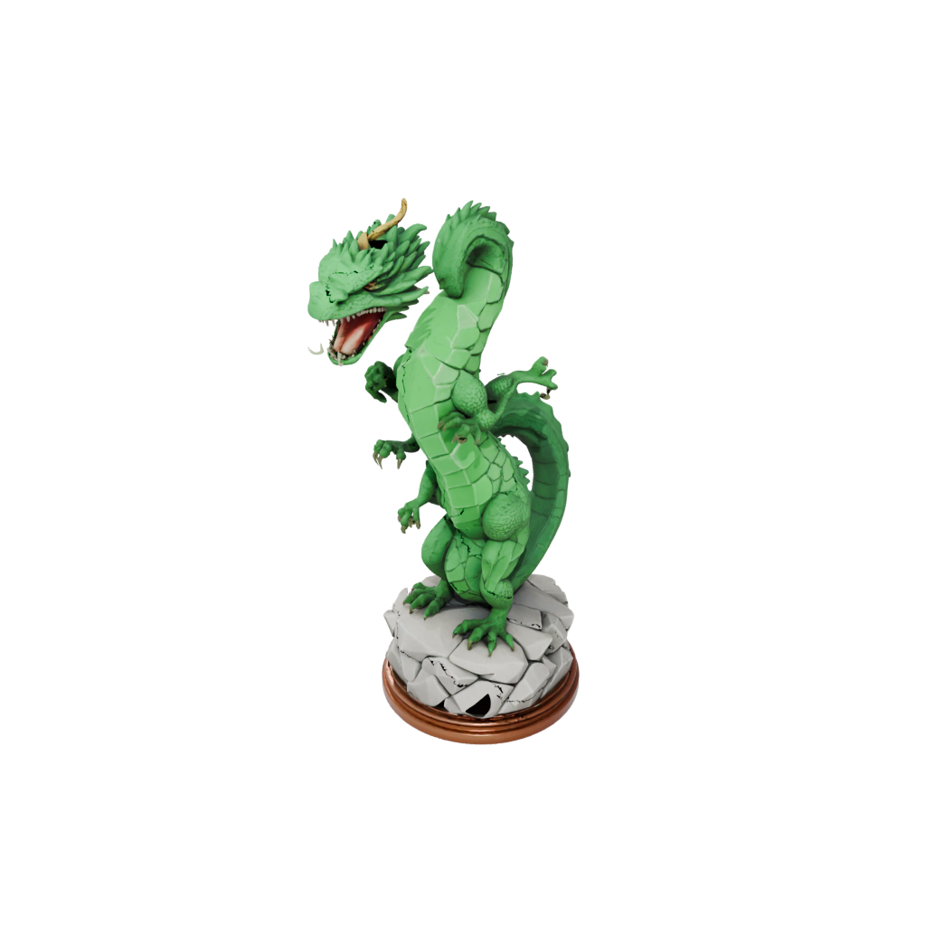 Low-Poly Scene Basilisk Serpent