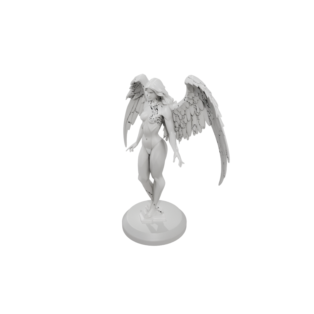 Low-Poly Scene Fallen Angel