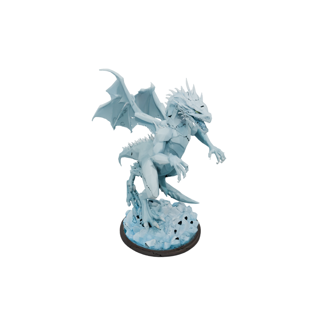 Low-Poly Scene Frost Wyrm