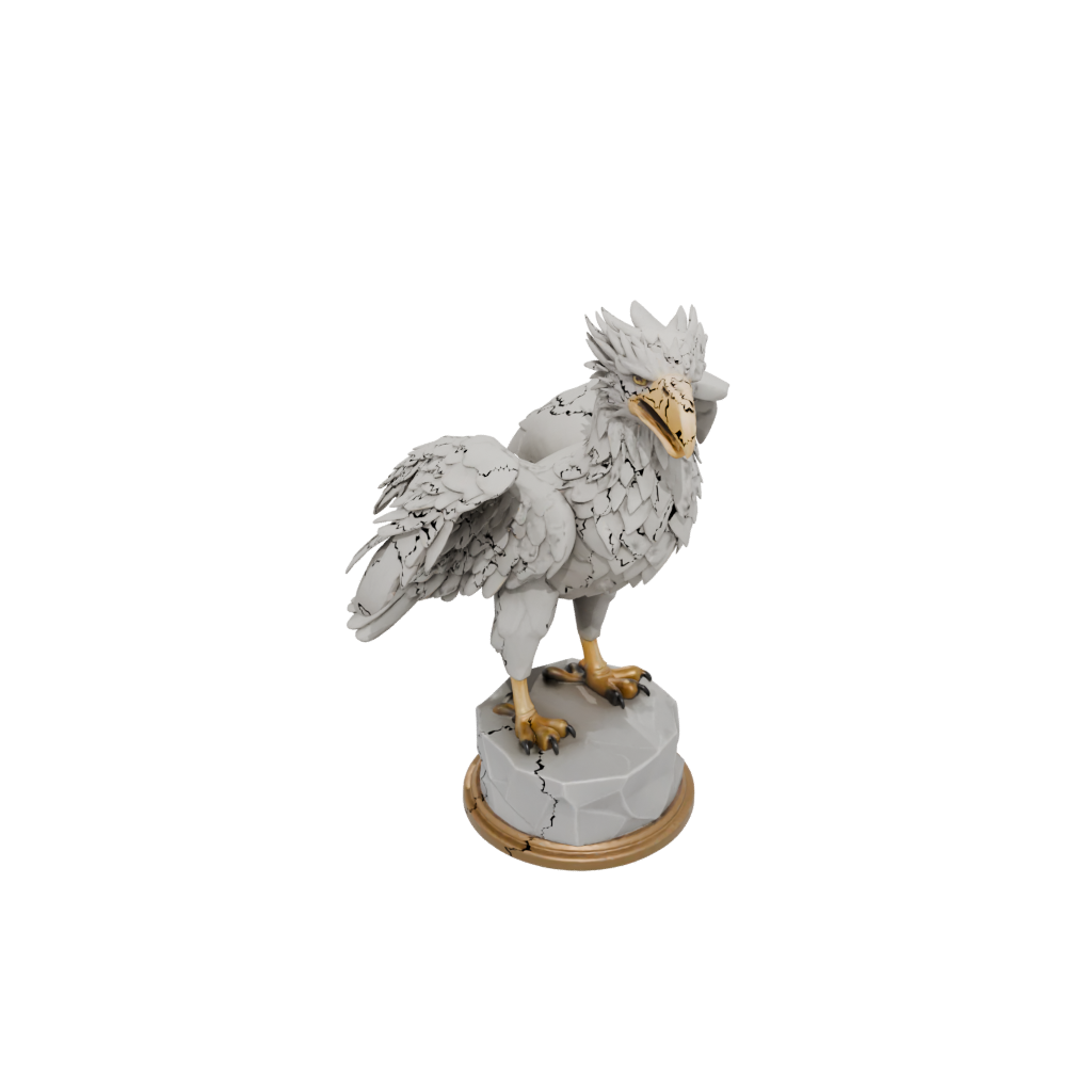 Low-Poly Scene Griffin Statue