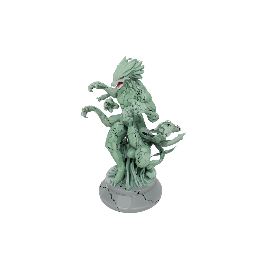 Low-Poly Scene Hydra Multi-Headed