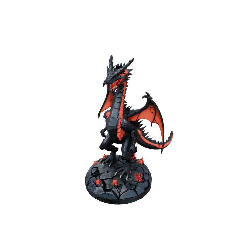 Low-Poly Scene Lava Drake