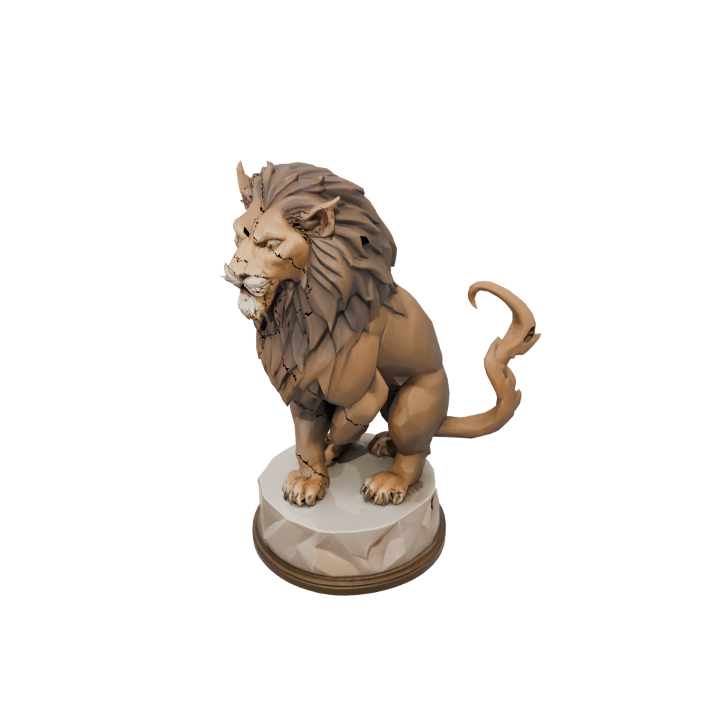 Low-Poly Scene Manticore