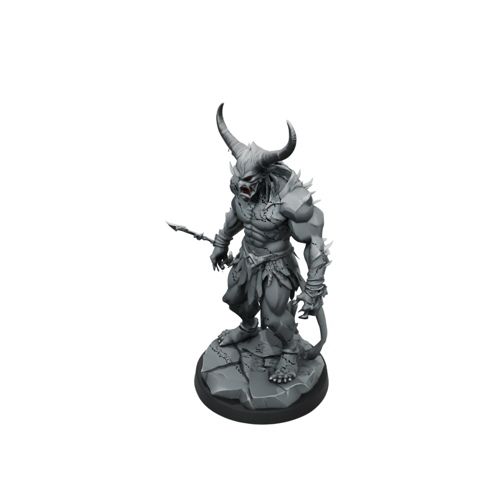 Low-Poly Scene Oni Demon