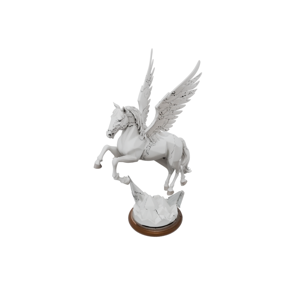 Low-Poly Scene Pegasus Rearing