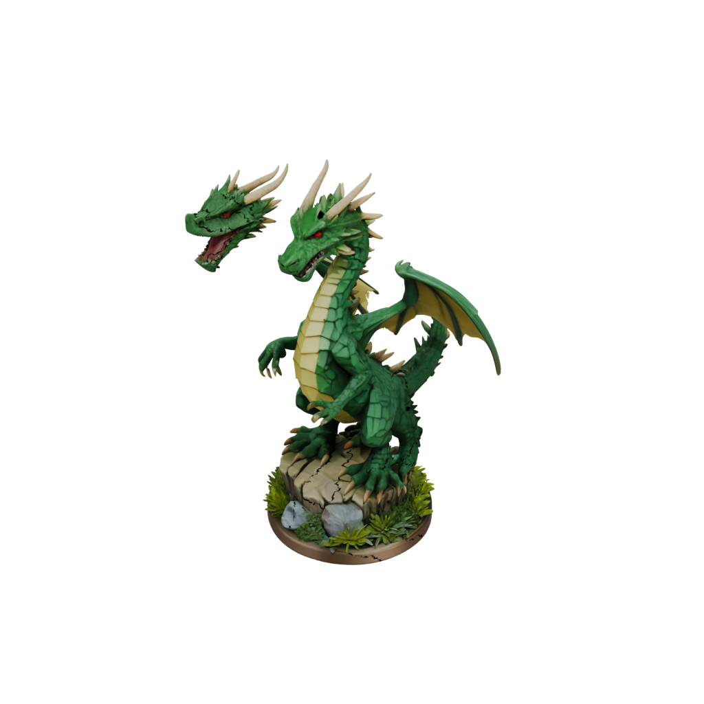 Low-Poly Scene Swamp Dragon