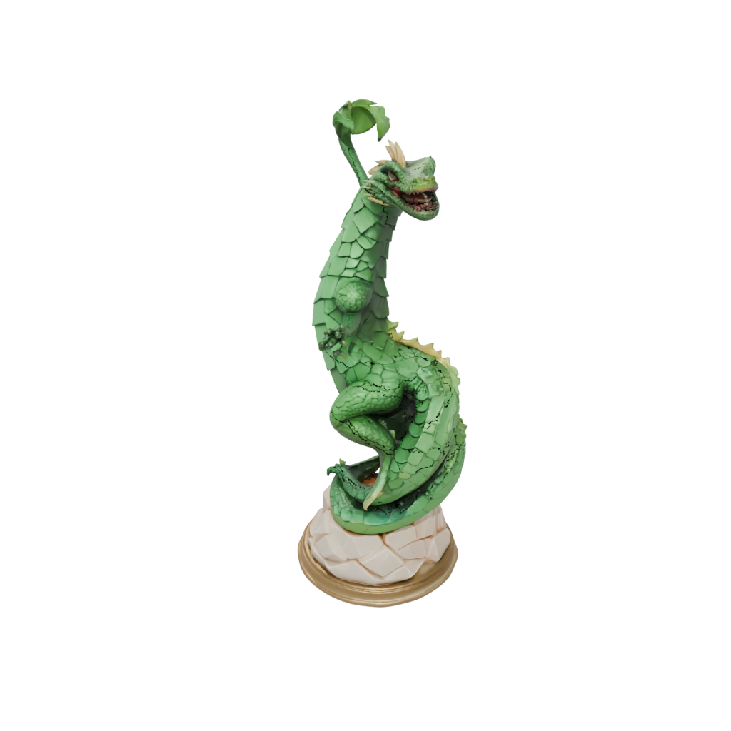 Low-Poly Basilisk Serpent