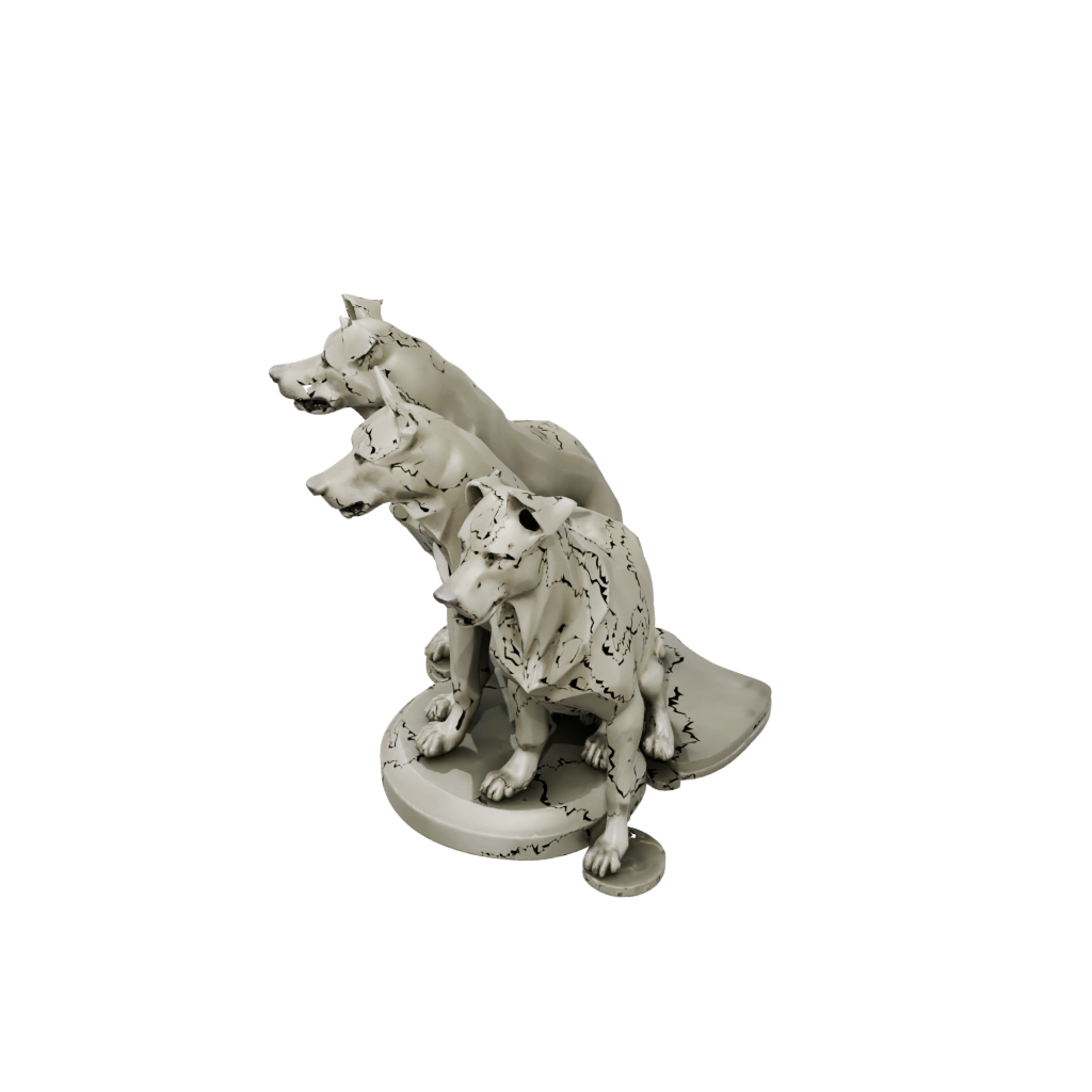 Low-Poly Cerberus Three-Headed Hound