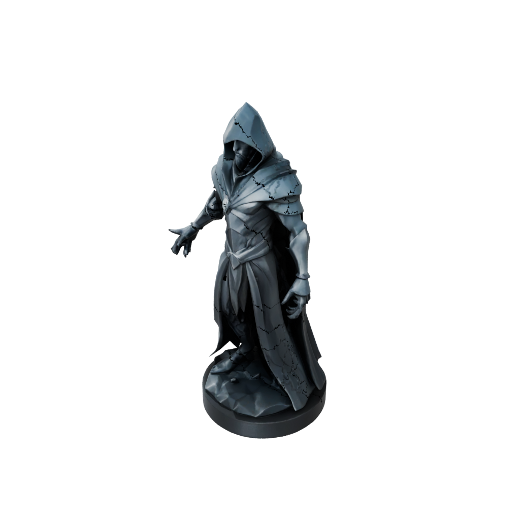 Low-Poly Dark Sorcerer Figurine