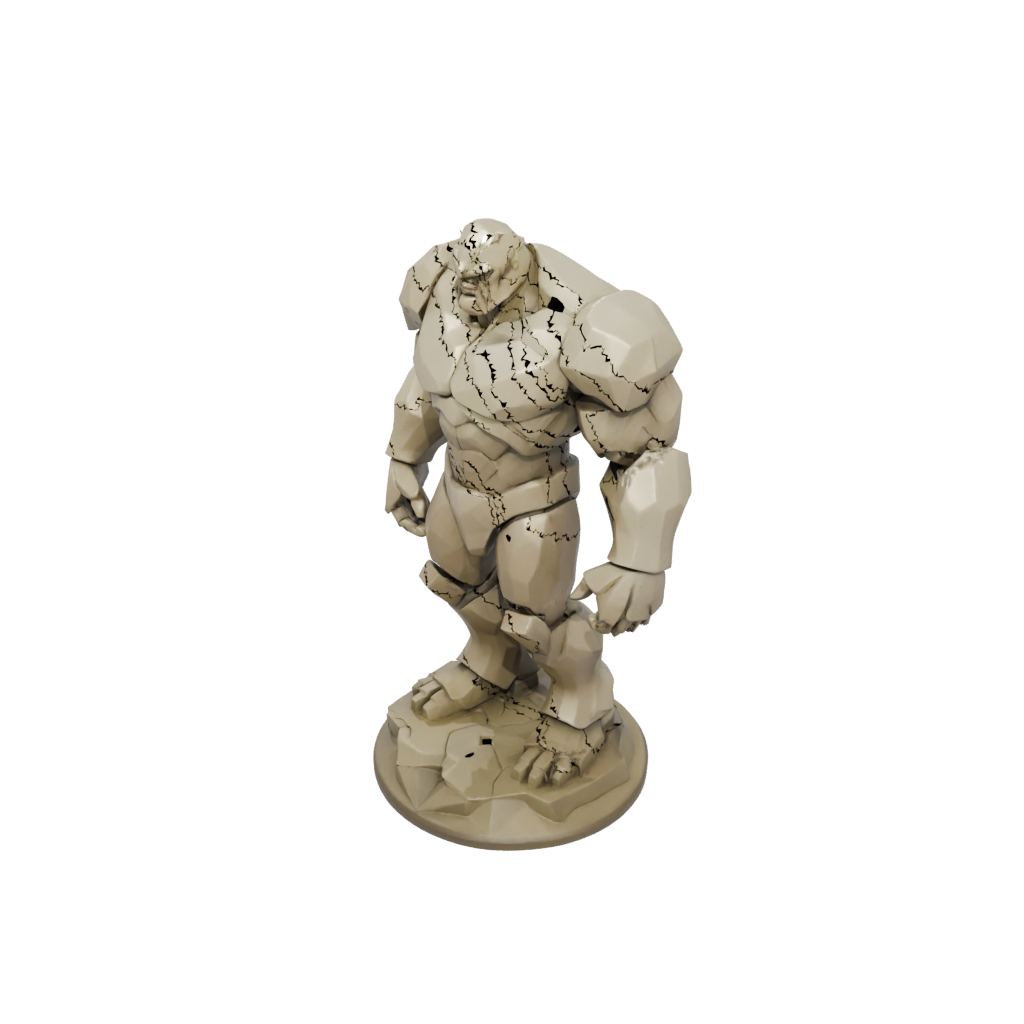 Low-Poly Earth Golem Colossus