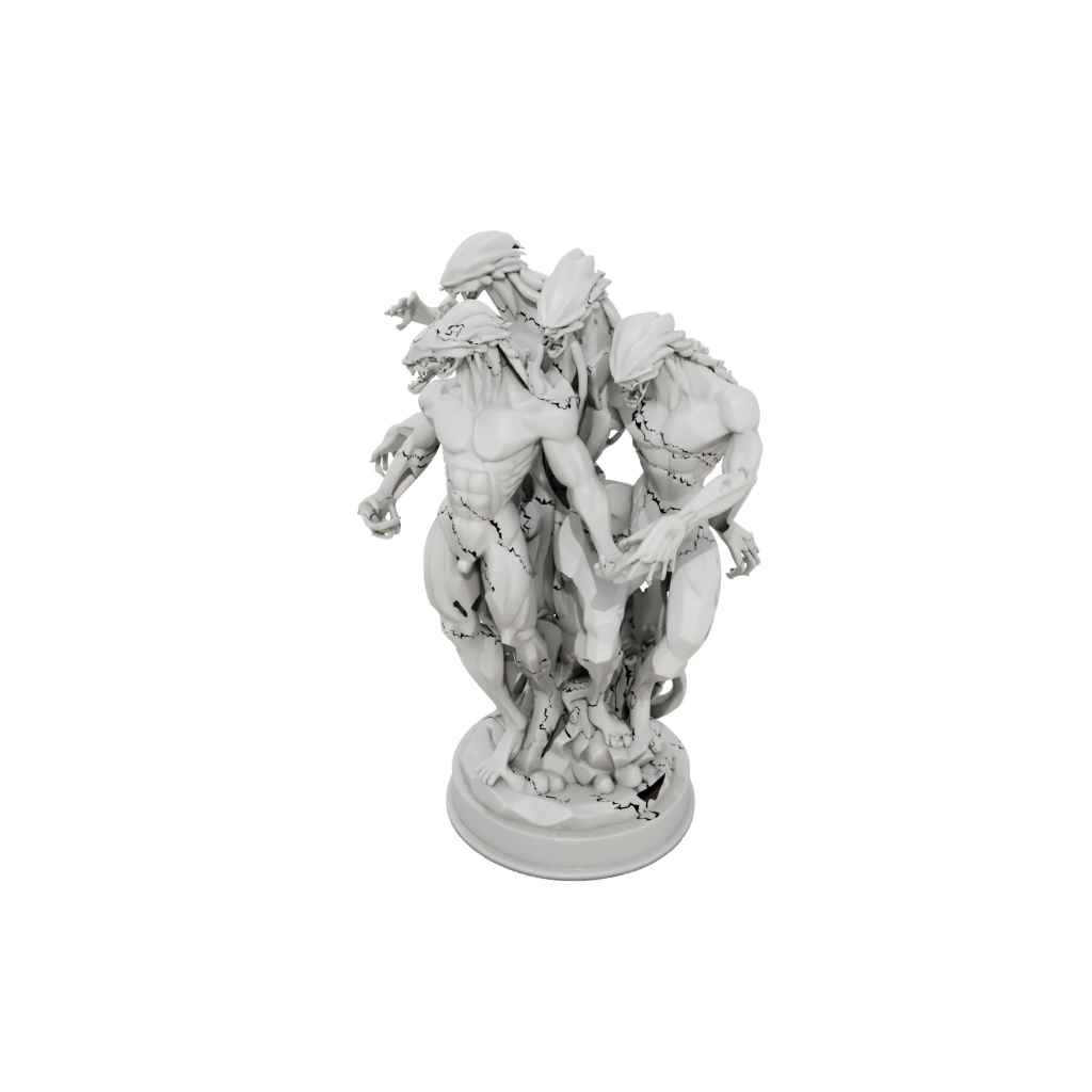 Low-Poly Hydra Multi-Headed