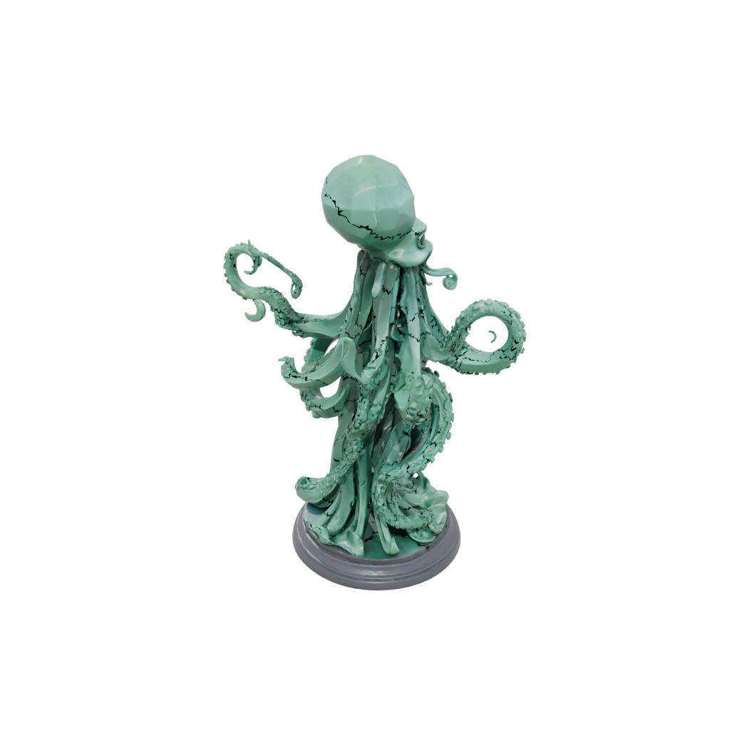 Low-Poly Kraken Tentacle Sculpture