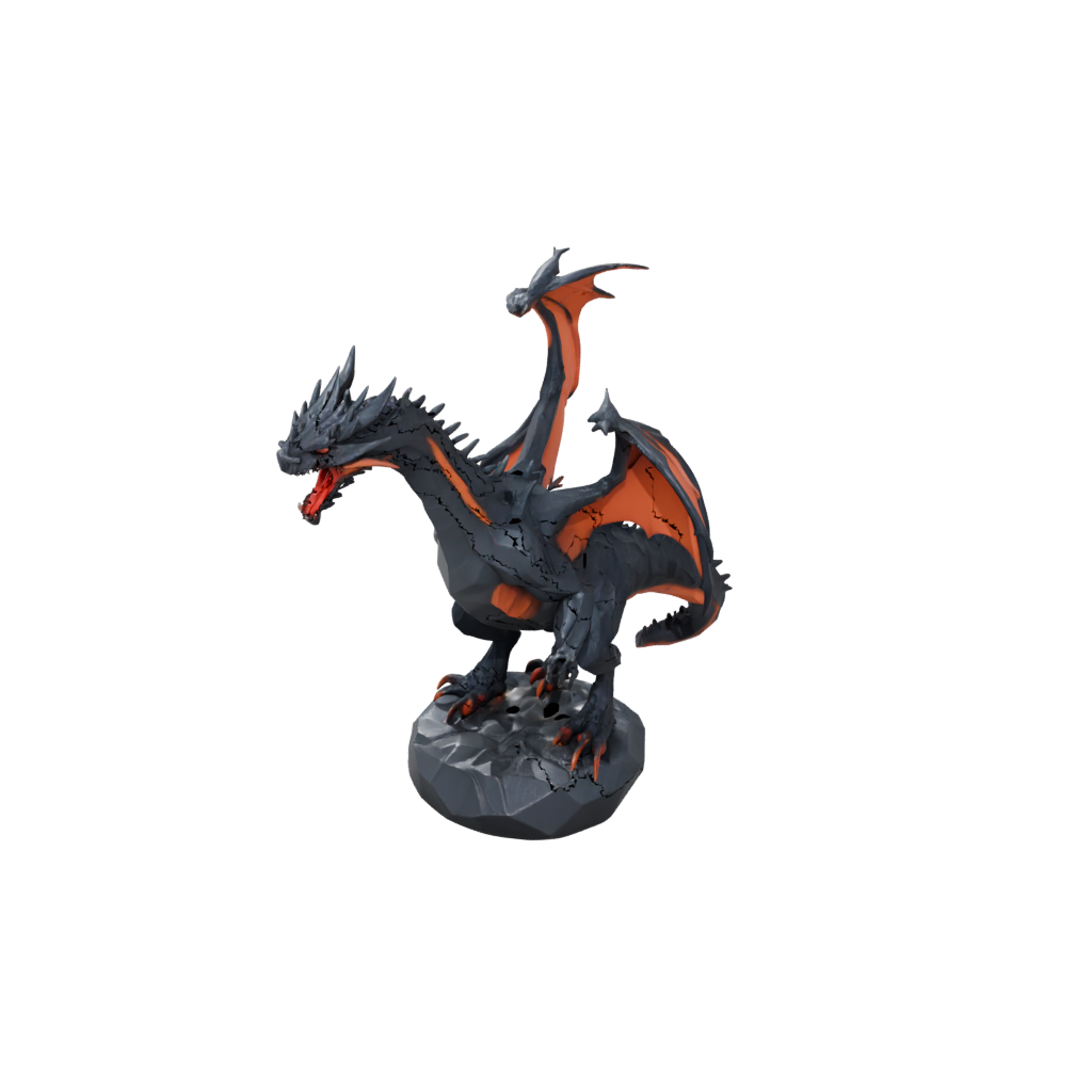 Low-Poly Lava Drake