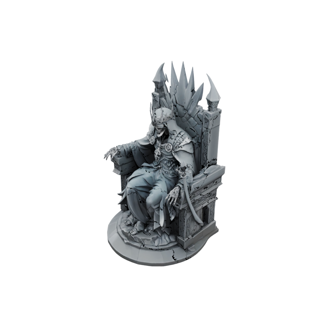 Low-Poly Lich On Throne