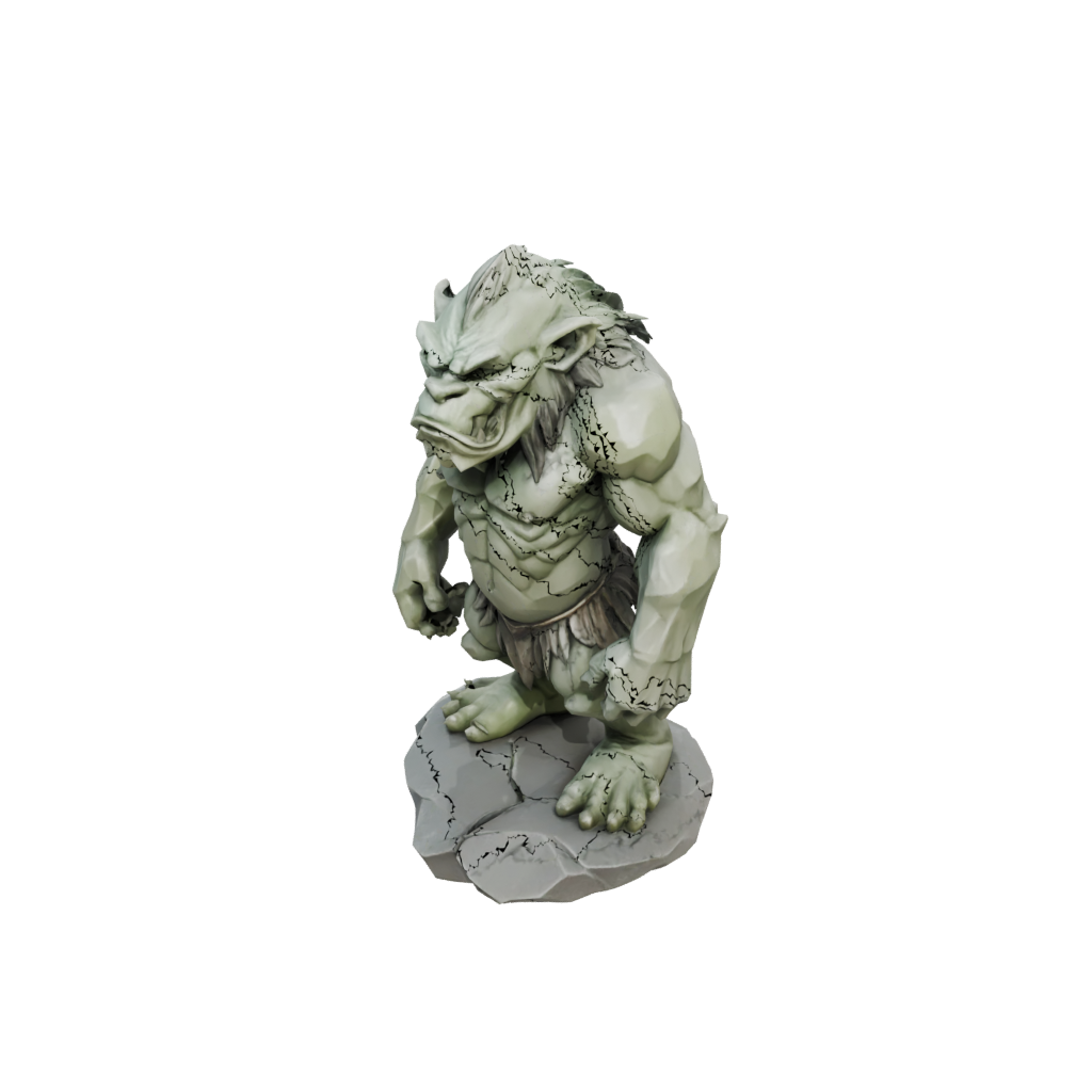 Low-Poly Rock Troll