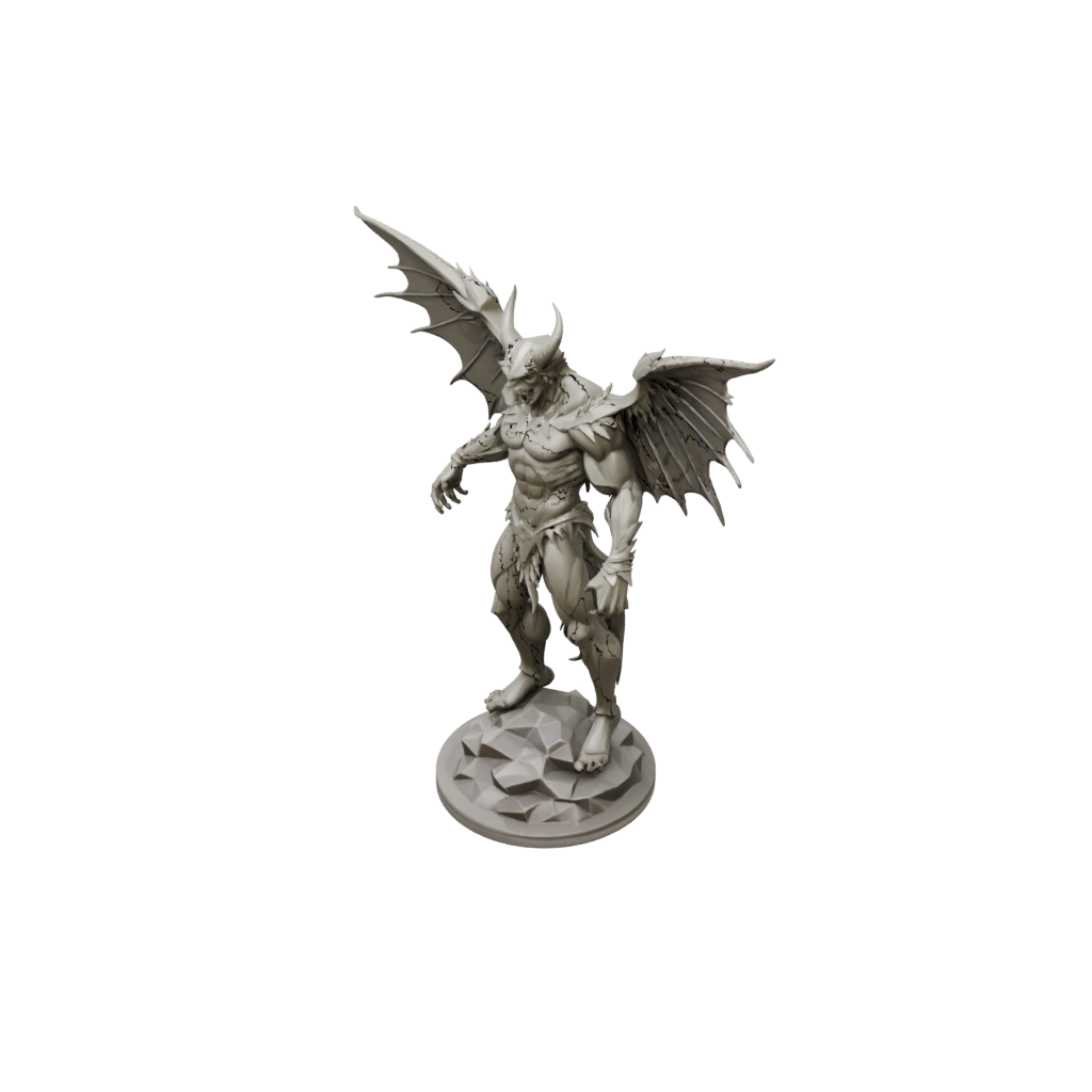 Low-Poly Winged Demon Lord