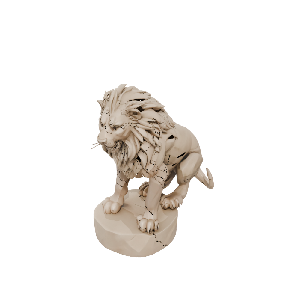Low-Poly Relief Manticore