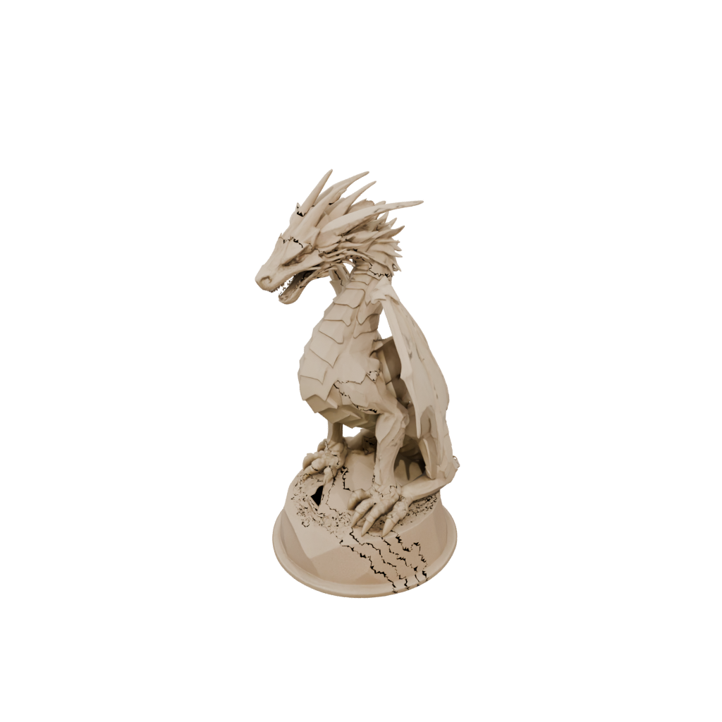 Low-Poly Relief Sand Wyrm