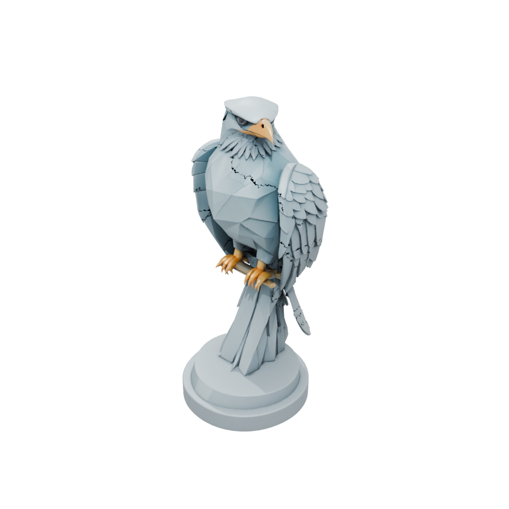 Low-Poly Relief Thunderbird