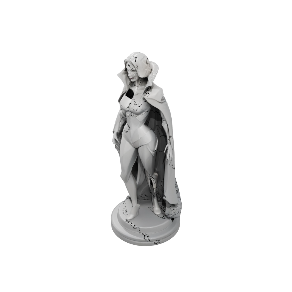 Low-Poly Relief Vampire Countess