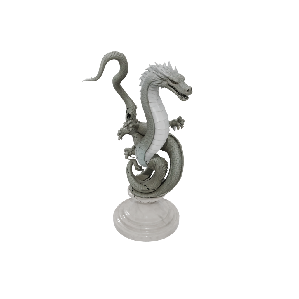 Marble Bust Basilisk Serpent