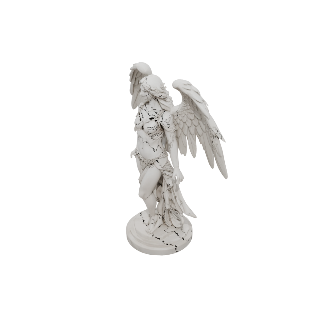 Marble Bust Celestial Angel Warrior
