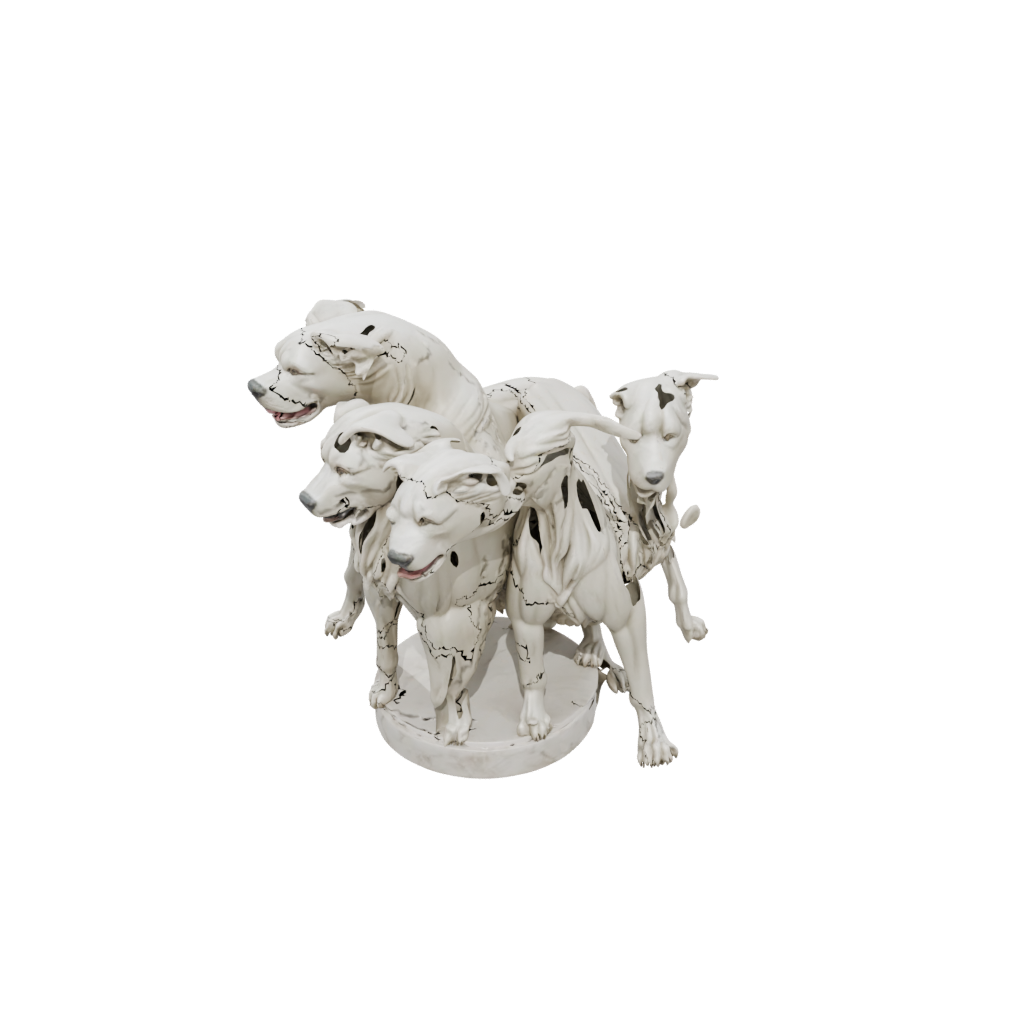Marble Bust Cerberus Three-Headed Hound