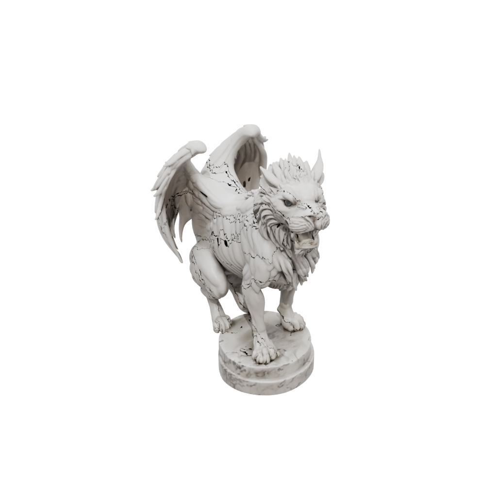 Marble Bust Chimera Beast