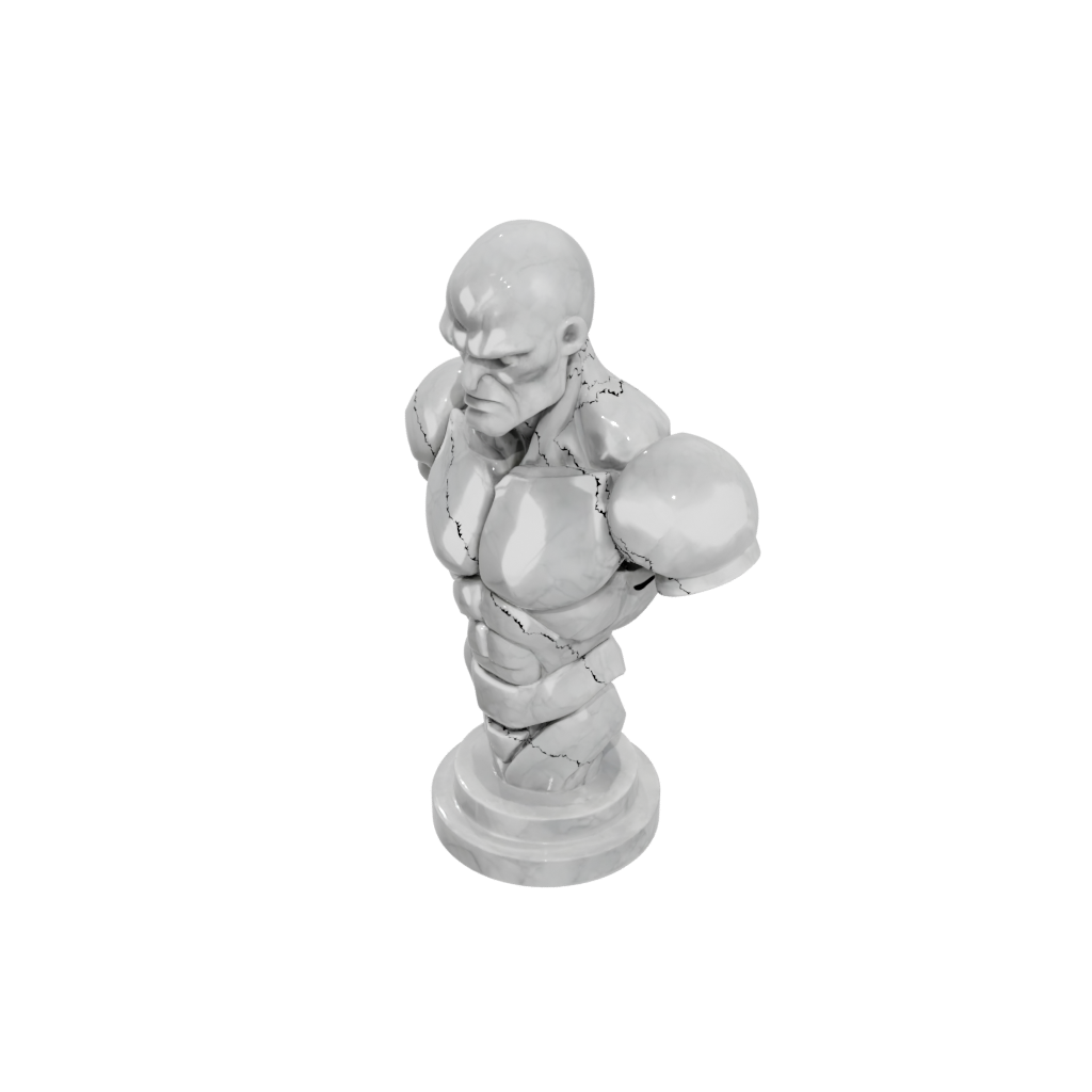 Marble Bust Crystal Golem