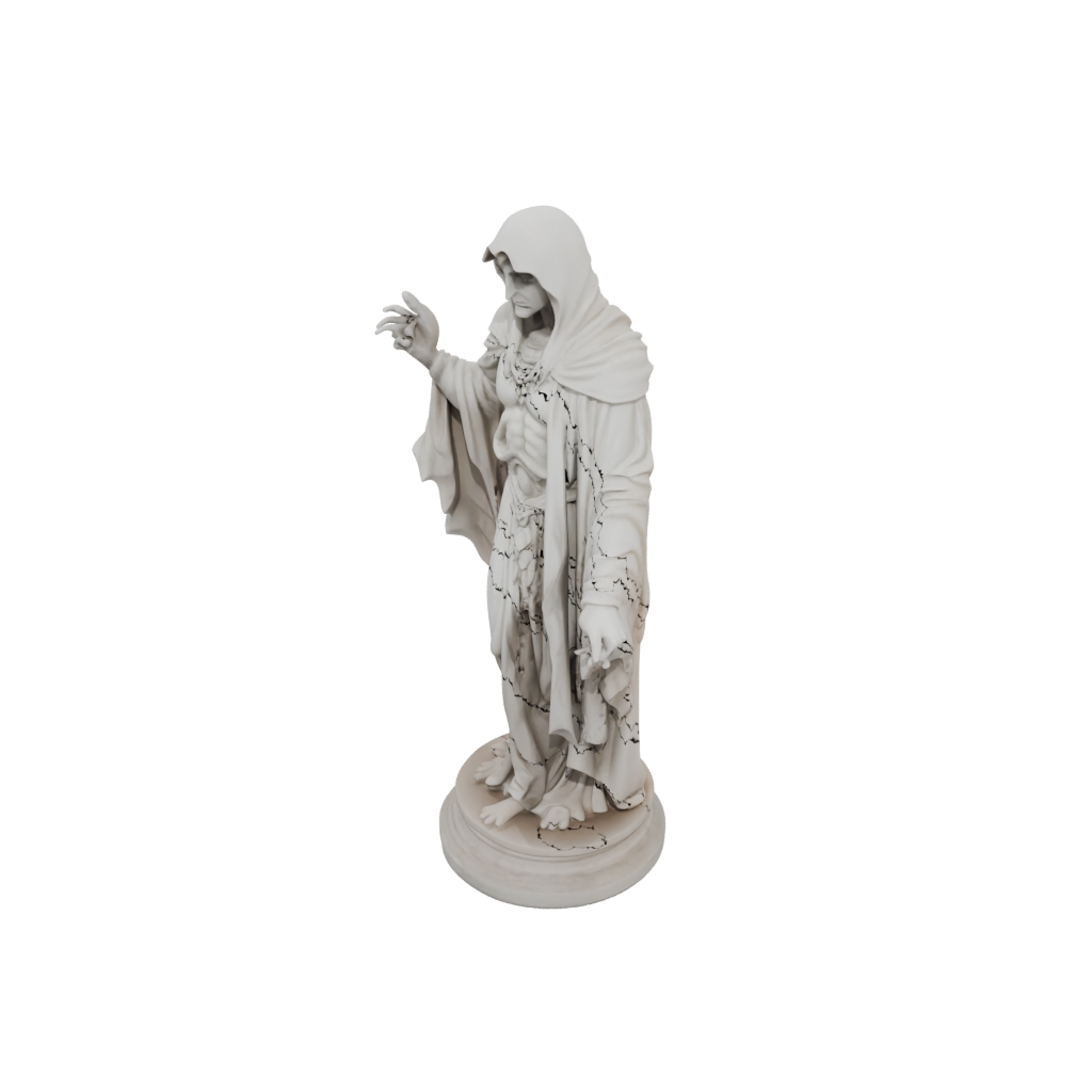 Marble Bust Dark Sorcerer Figurine