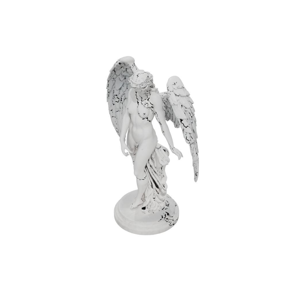 Marble Bust Fallen Angel
