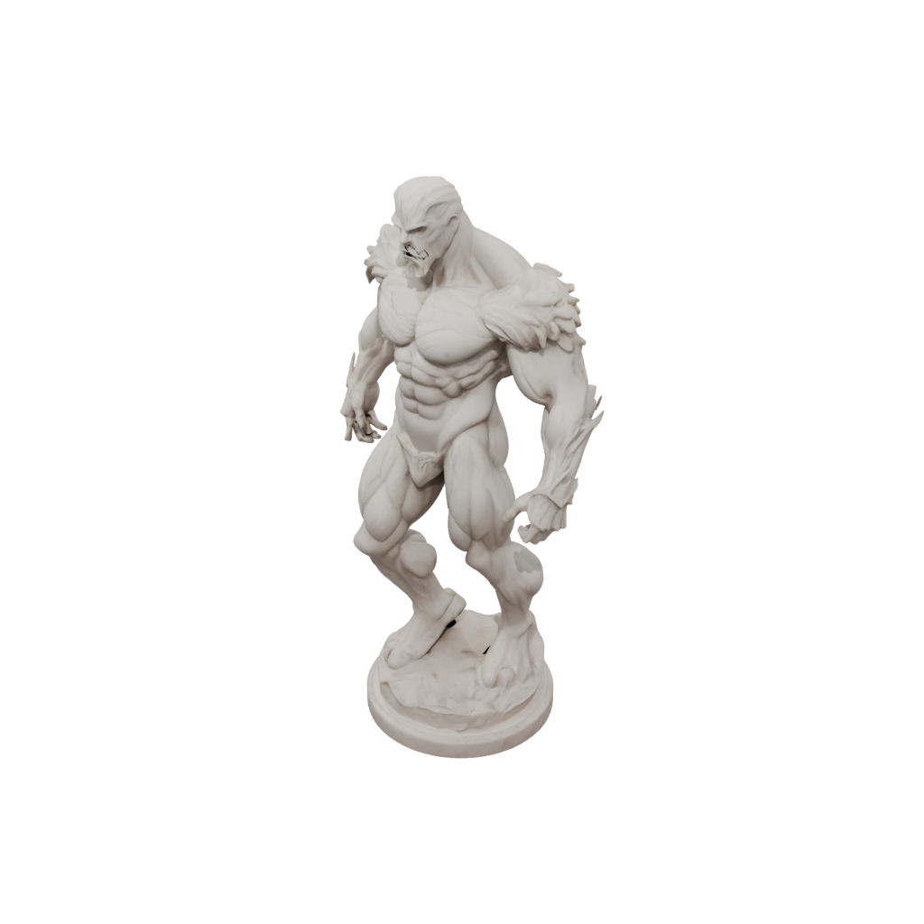 Marble Bust Fire Elemental Titan