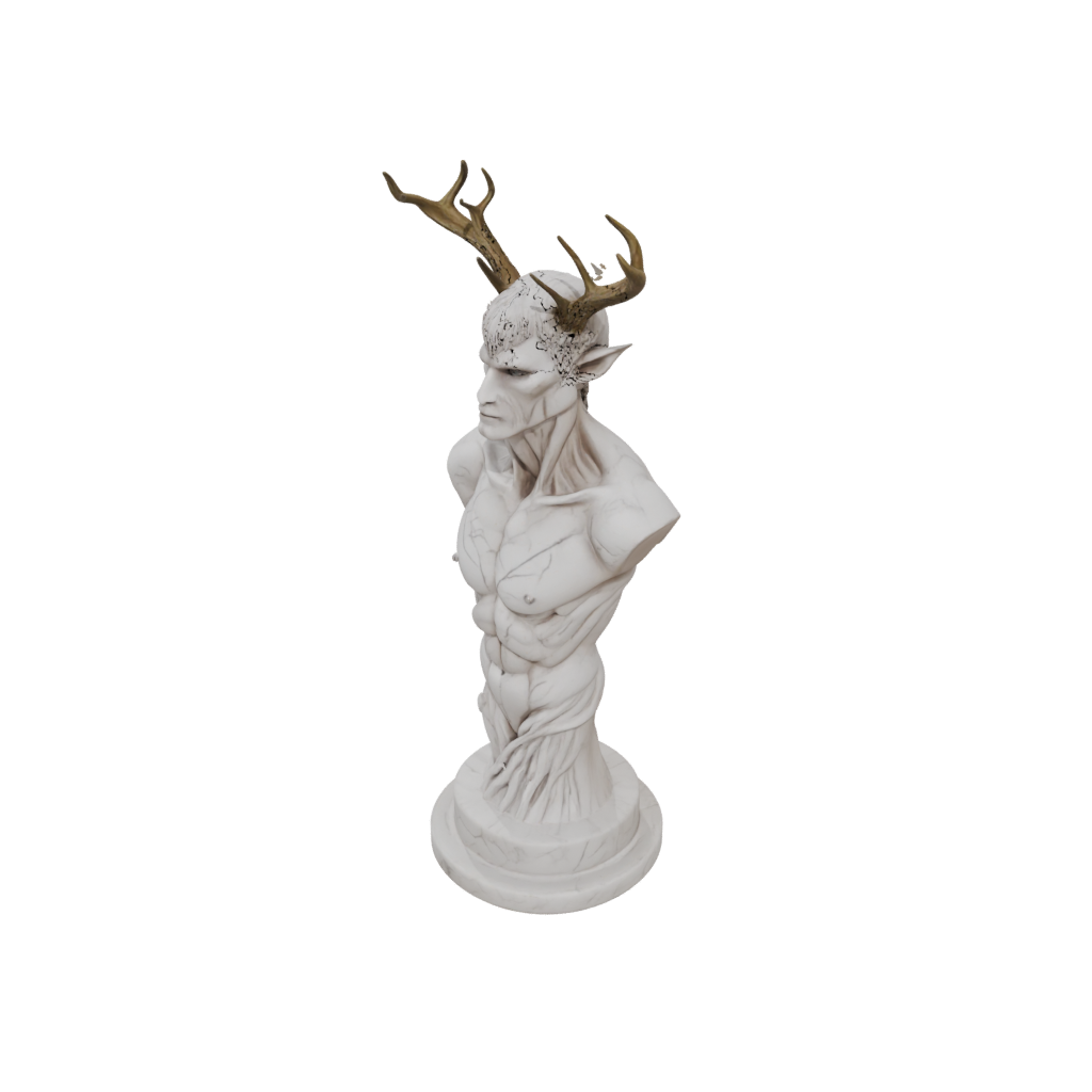 Marble Bust Forest Spirit Ent