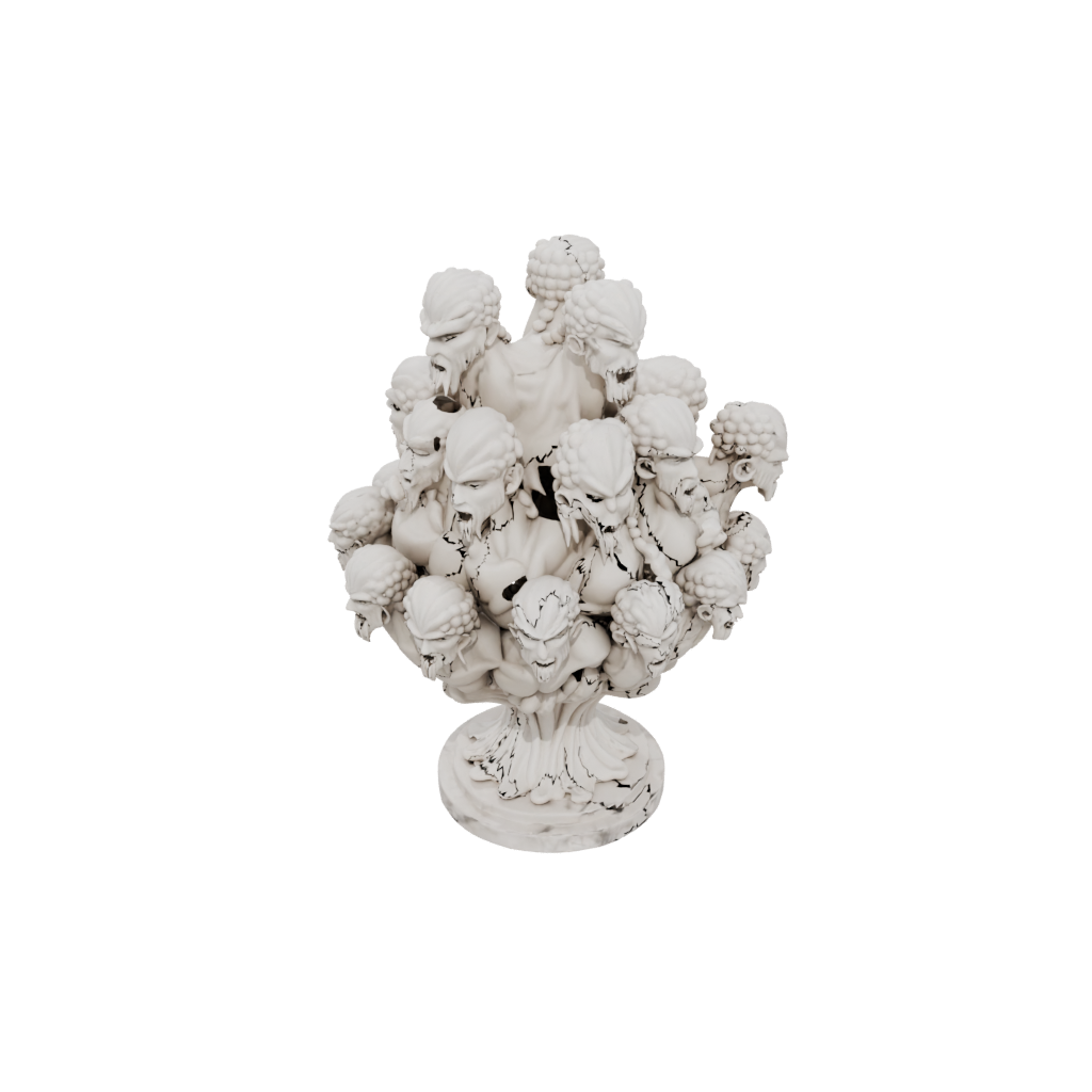 Marble Bust Hydra Multi-Headed