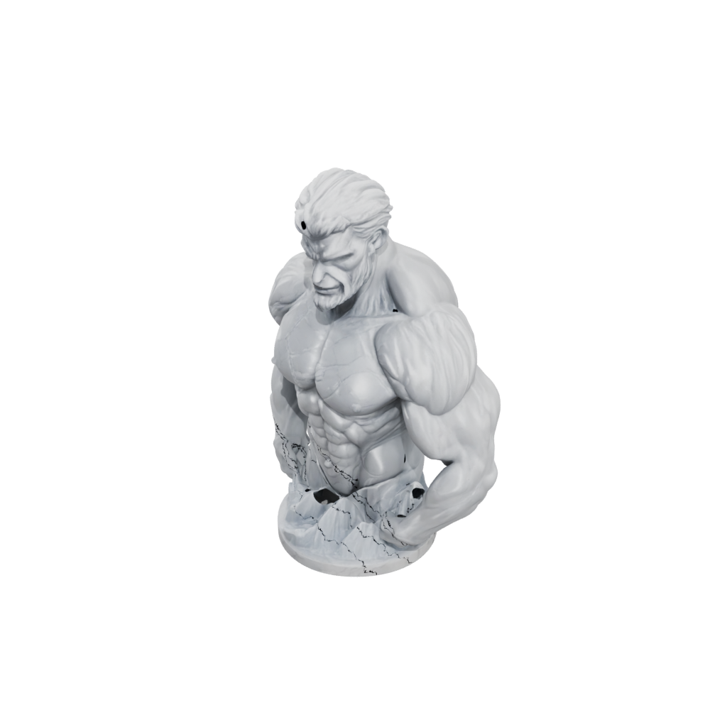 Marble Bust Ice Elemental Titan